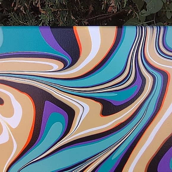 16x20 Gallery Wrapped, Original acrylic abstract Flow art - Picture 3 of 5